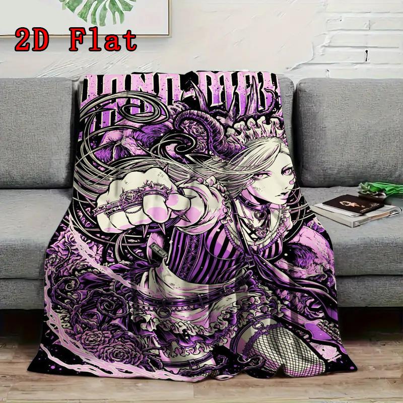 Glamorous anime band maid 2D Flat Pattern Flannel Blanket High quality All Seasons Warmth and Comfort Perfect for Christmas Gifts.PMT0914354