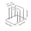 Stainless Steel Cutting Board Holder Rustproof Chopping Board Organizer Pot Lid Stand  Utensil