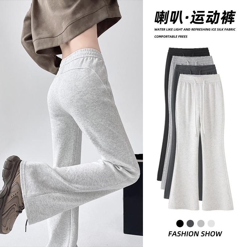 Huamian Flared Pants Women's Autumn Women's Small Men's New High-waisted and Thin Sweatpants Casual Sweatpants