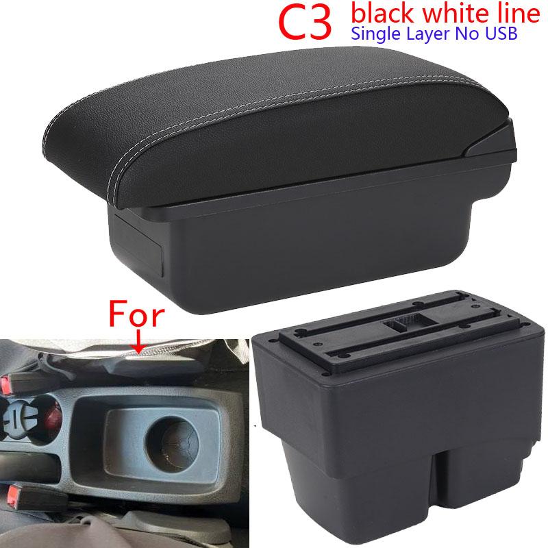 For Ford Fiesta Armrest box For Ford Fiesta MK7 Car Armrest 2009-2017 Storage box Interior details Accessories easy installation