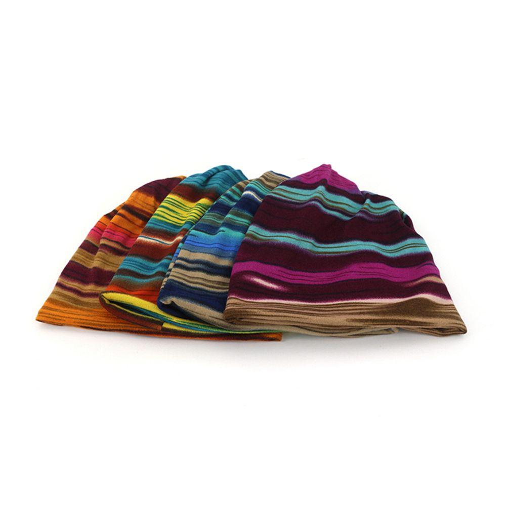 Korean Version Hedging Cap Multifunction Casual Stripe Print Turban Hat Hat