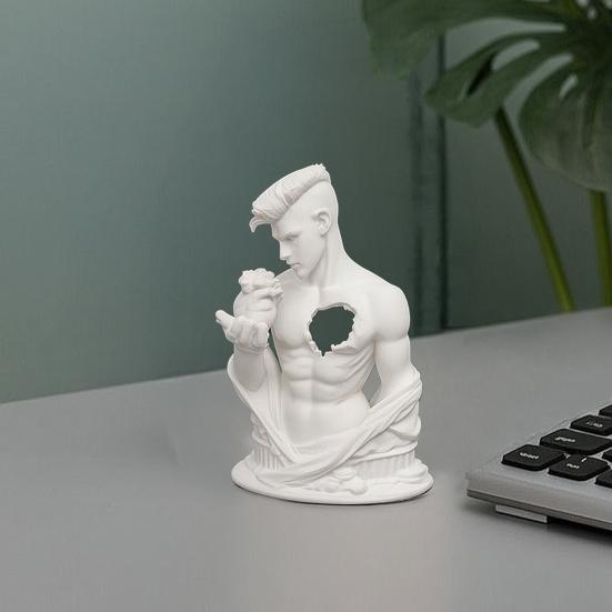Фигурка Воин Сердца Yousheng, 3D-печатная художественная статуэтка для стола, Минималистичная скульптура для домашнего офиса, Креативный подарок-декор
