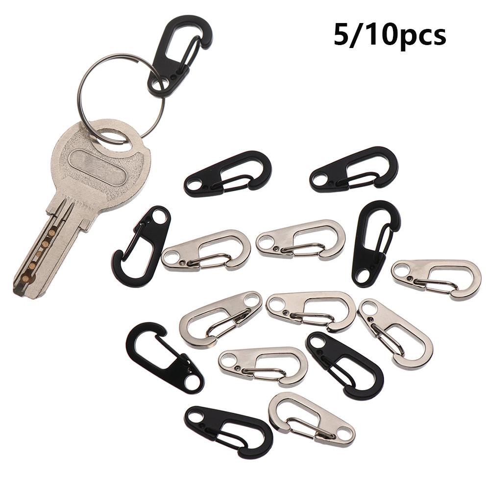 Buckle Outdoor Hook Survival EDC Gear Camping Keyring D Carabiner D-Ring Key Chain Spring Clips