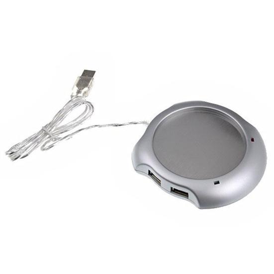 USB-подогреватель для кружек, подогреватель, подставка для чашки кофе, чая с 4-портовым концентратором для офисного ПК, ноутбука