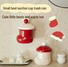 Cute Christmas Wall-Mounted Trash Can with Lid - Large Desktop Storage Bucket