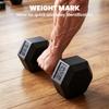 2x8kg Hex Dumbbell Rubber Weights Sets Hexagonal Gym Fitness Lifting Home
