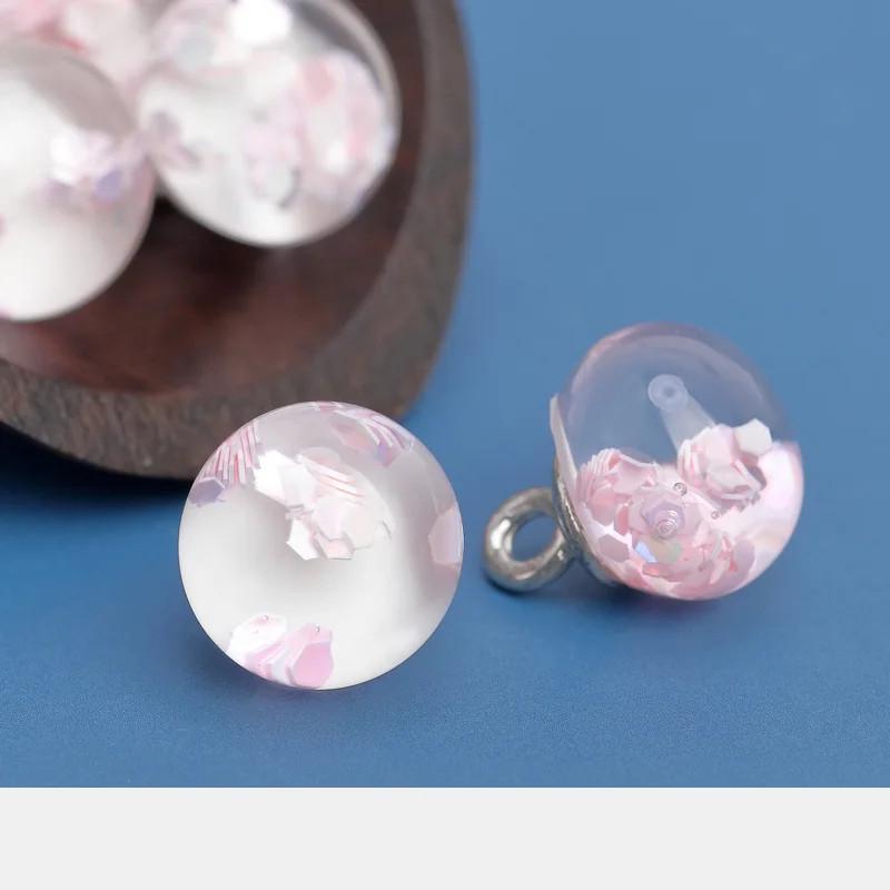 10PCS Gemstone Shank Buttons 11mm Round Metal Glossy Gem Buttons Woman Skirt Coat Buttons Multiple Colors