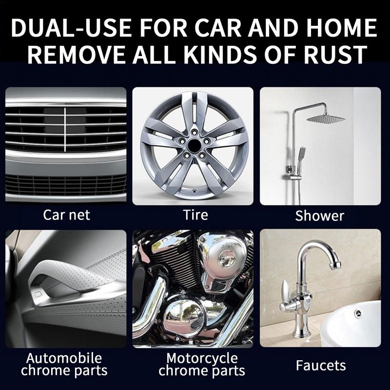 Очиститель хрома, средство для удаления ржавчины, средство для удаления пятен ржавчины, спрей для удаления ржавчины с хрома, водостойкое средство для ухода за внешней поверхностью автомобиля, 120 мл