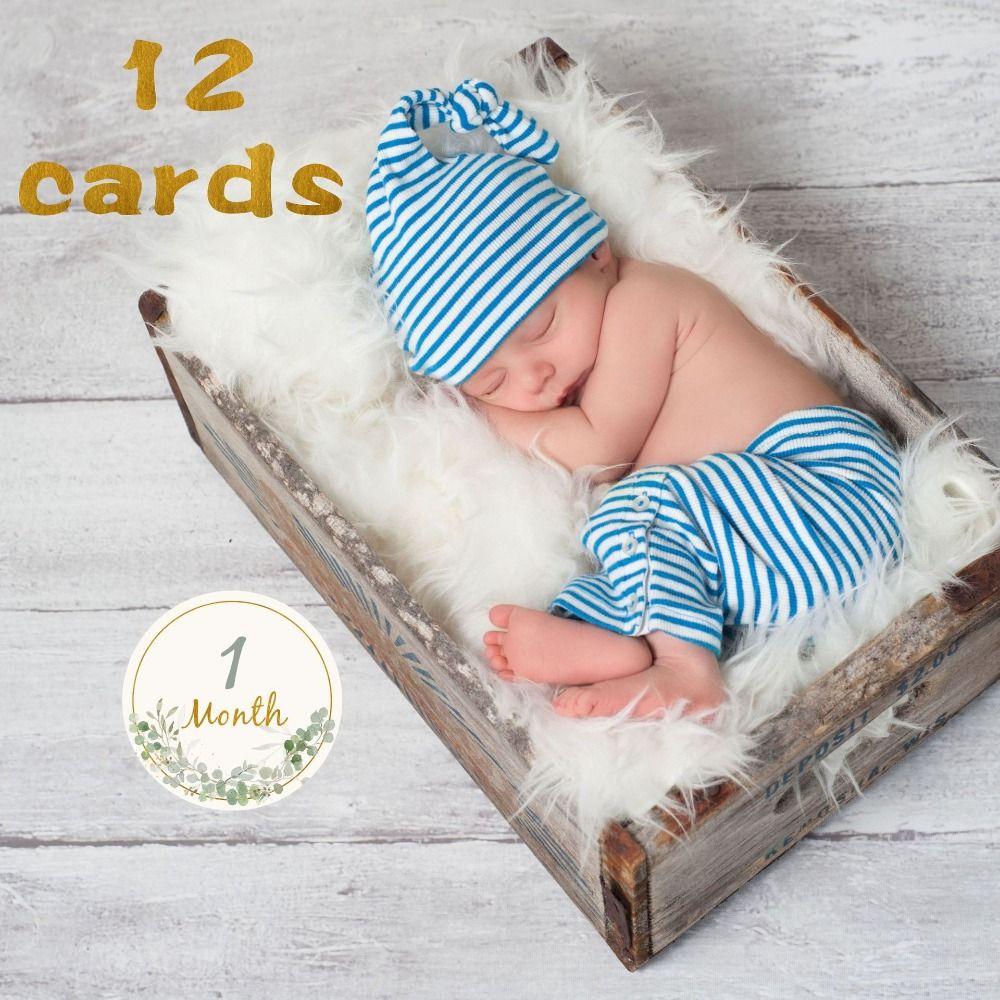 12pcs Number Milestone Photography Card Sturdy Newborn Gifts Baby Milestone Card Neonate