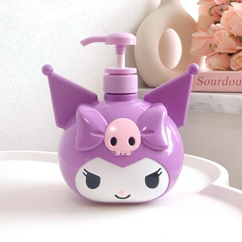 900 мл Бутылочка для мыла Sanrio Kuromi Кавайная My Melody Шампунь Гель для душа Вторичная бутылка Лосьон Спрей Бутылка для хранения