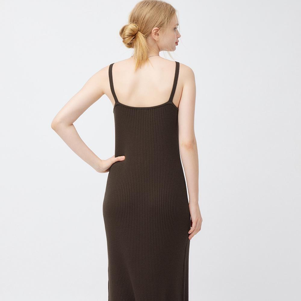 Платье Gu Multi Way Rib Knit с длинными рукавами 