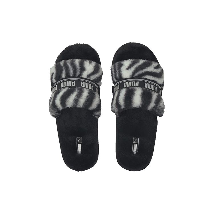 Puma Кроссовки Fluff Slide Wild - Черные женские белые 385276-01