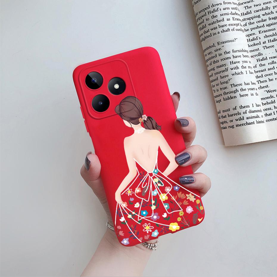 Чехол для Realme Note 50 Силиконовый Модный Мраморный Астронавт Расписной ТПУ Funda для Realme Note 50 Note50 Задняя Крышка Корпус Чехол