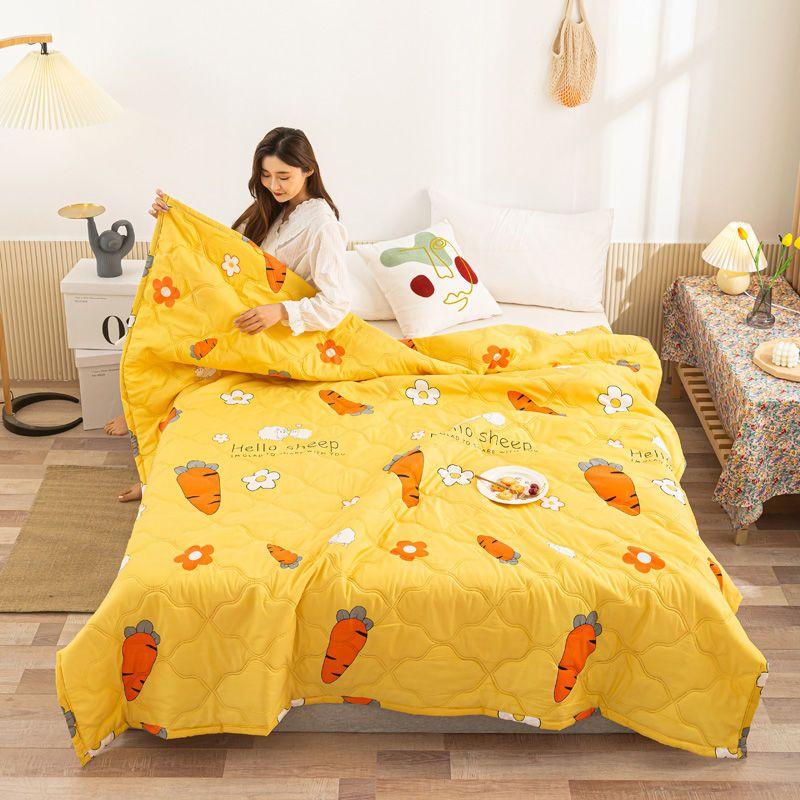 Летнее тонкое стеганое одеяло с мультяшным принтом, детское покрывало, кондиционер, одеяло, одноместное, двуспальное, размер Queen King Size