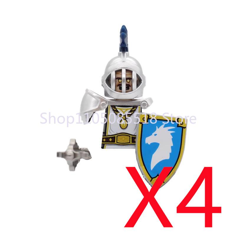 MOC Medieval Military Lion Knight Building Blocks Accessories Castle Soldier Shield Armor Model Toy Gift Mini Brick E023 Weapons