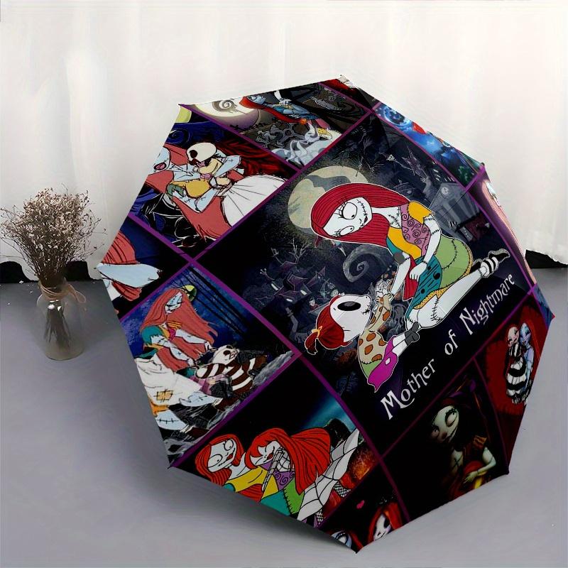 Mother of Nightmare Cartoon Umbrella, Portable 3-Fold Compact Umbrella, Suitable for Camping, Hiking and Travel, Ideal Easter Birthday Gift