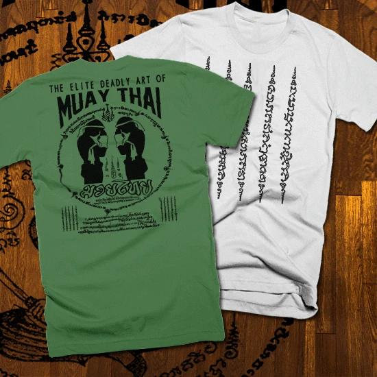 Muay Thai T-shirt Tops Tees Unisex Thai Boxing 2 Sided Print UFC MMA kickbox Martial Arts Combat