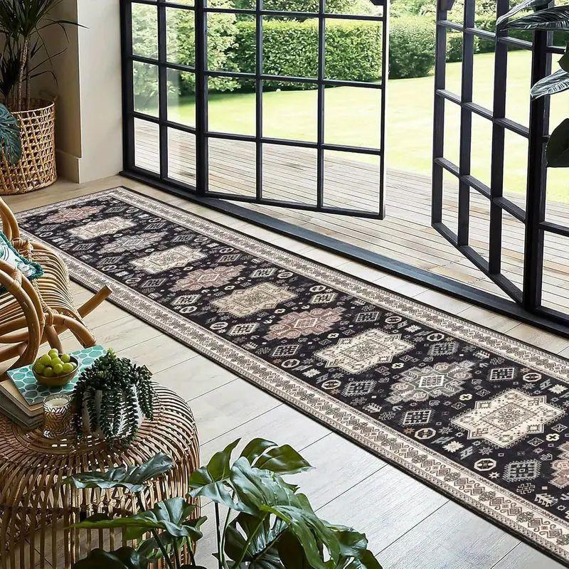 Ковровая дорожка для прихожей, противоскользящая полоса, ковер для гостиной, входной коврик, винтажный коридор, кухонный коврик, домашний декор