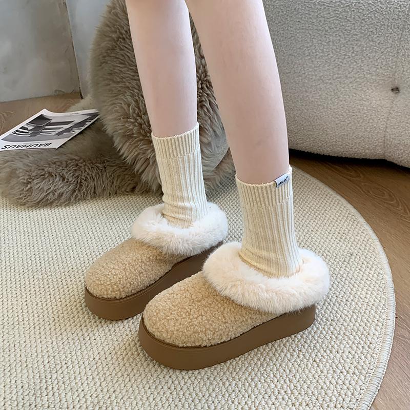 Модные женские зимние сапоги AJGS из овечьей шерсти, женские зимние сапоги на толстой подошве, теплые, противоскользящие, утепленные плюшевые ботильоны