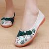 Женская обувь милый круглый носок зеленый весенний слипон противоскользящая плоская обувь леди крутой комфорт пеньковые лоферы ab502