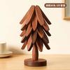 High temperature resistant Christmas tree thermal insulation mat pot mat dining table anti-scalding mat coaster solid wood  decorative ornament