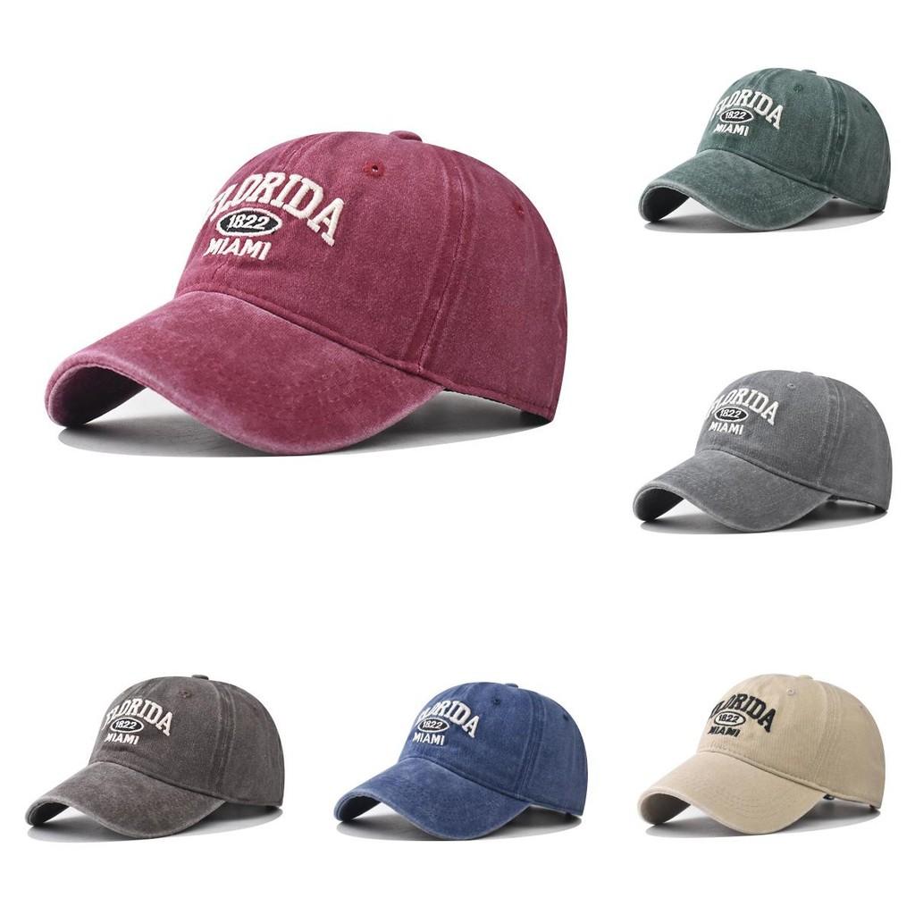 Florida Embroidery Letter Miami Baseball Cap Curved Brim Summer Hats Travel