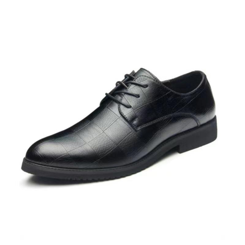 Spring Leather Shoes Men's Formal Best Man Large Size Shoes Versatile Casual Wedding Shoes Comfortable Soft Sole Work Shoes