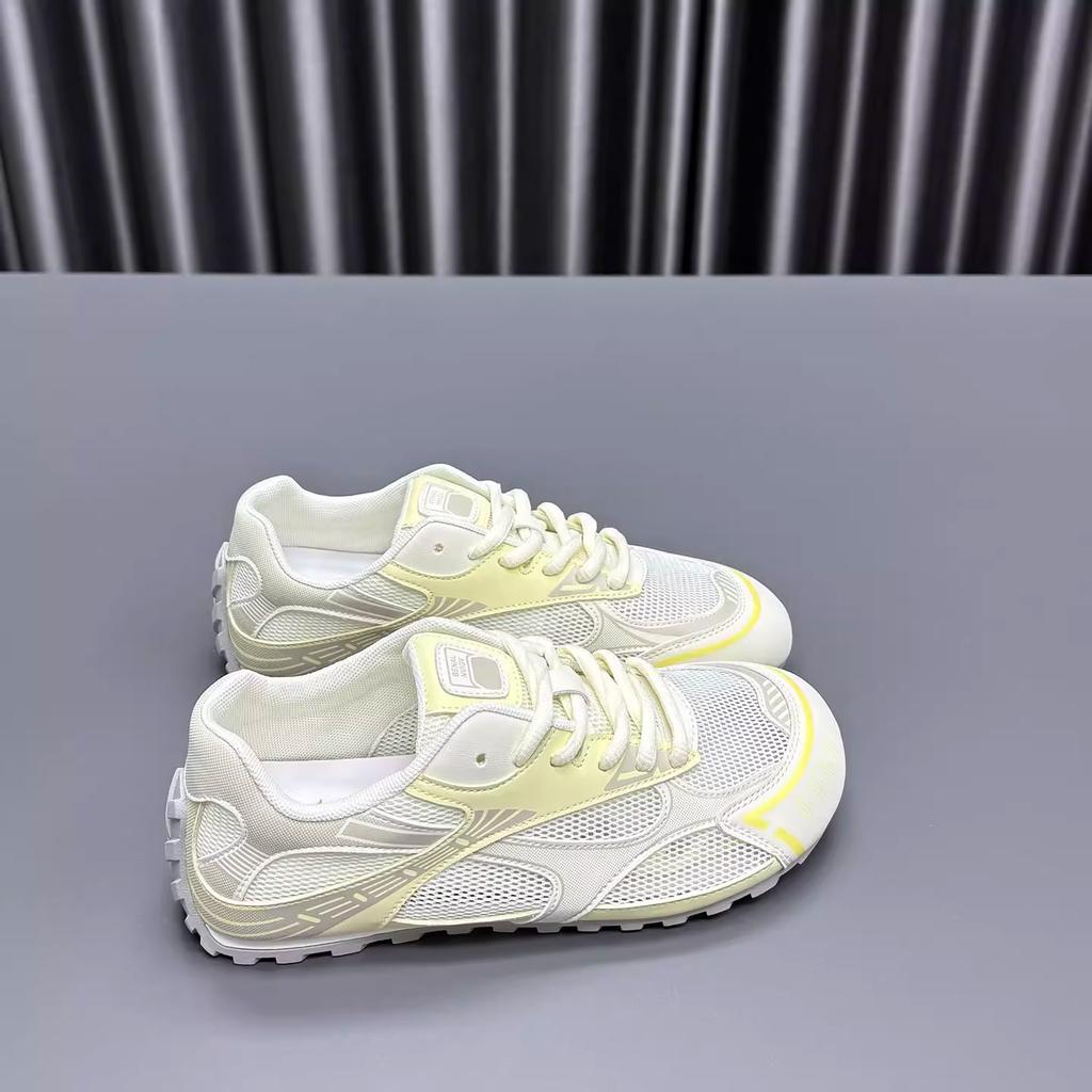 Летние новые женские универсальные повседневные спортивные туфли из мягкой кожи, сетчатые, дышащие и легкие