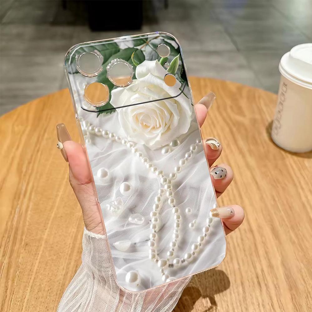 Масляная живопись с изображением розы Чехол для телефона Apple iphone 16 Pro Max 17 15 Plus 16e 17Air Защитный Прозрачный Парный Прозрачный Чехол