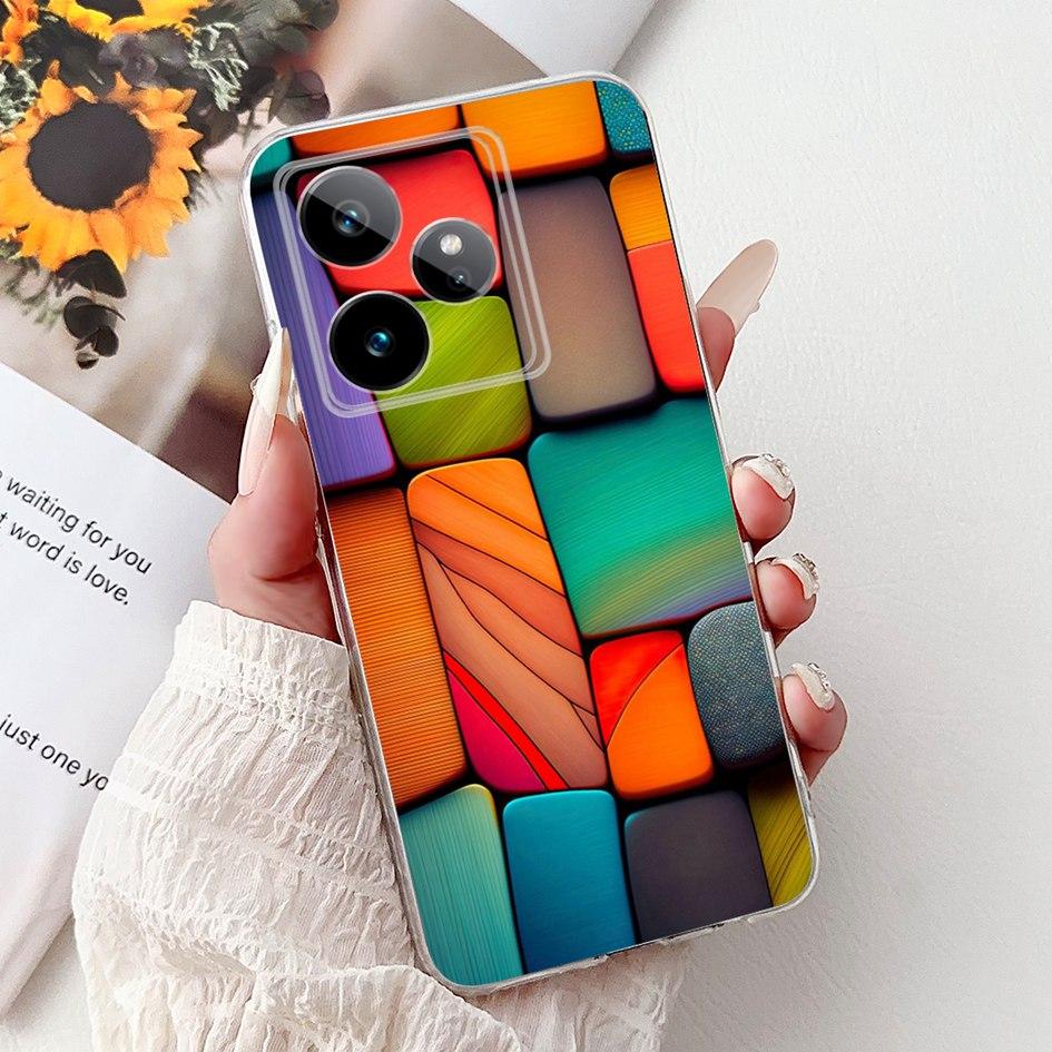 Чехол для Realme GT 7 7T 2025 Популярный Цветок Мягкий Прозрачный Силикон ТПУ Защитная Крышка Для Realme GT7 Pro RMX5011 Чехол-Ракушка для Телефона