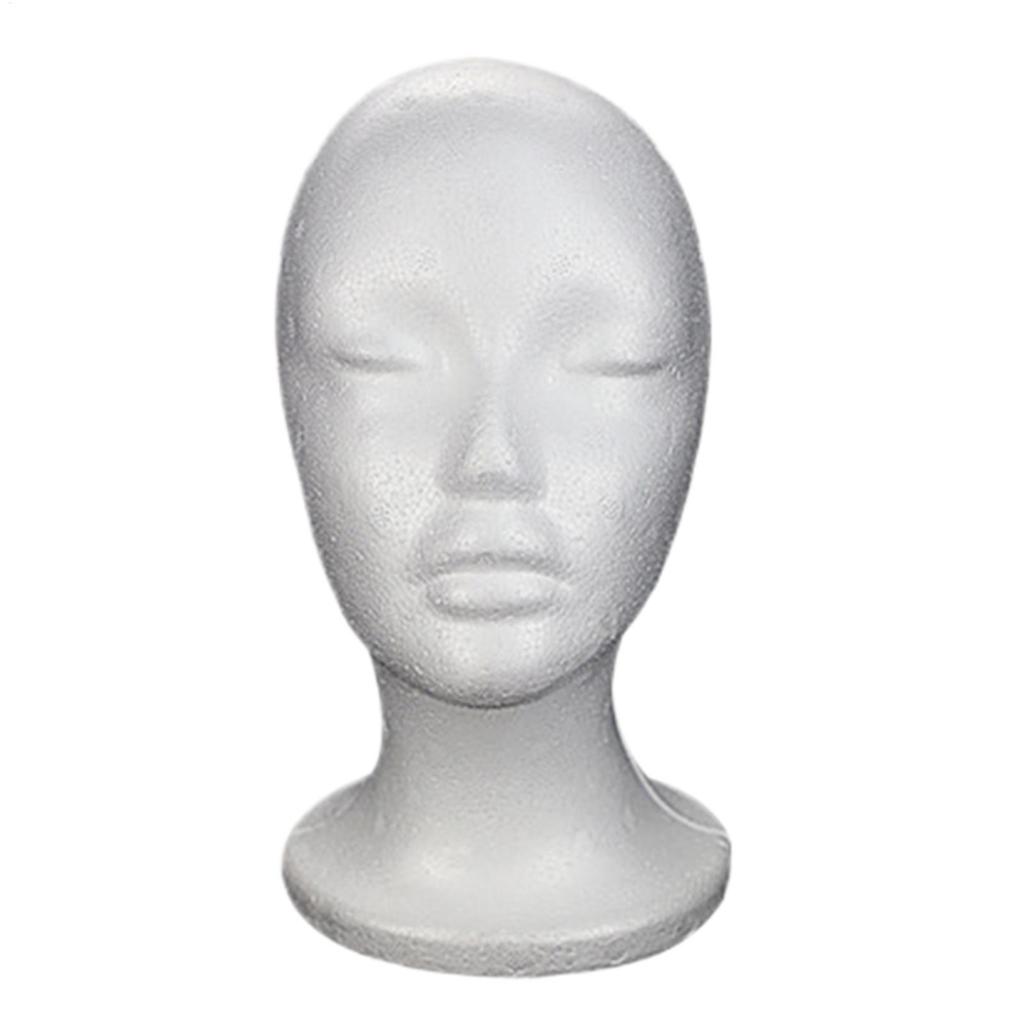 Portable Female Styrofoam Foam Mannequin Manikin Head Model Hat Glasses Wig Jewelry Salon Display Stand Rack Shooting Props
