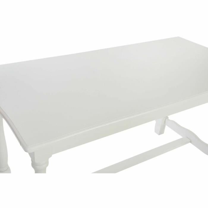 Table de salle à manger - Bois blanc - 180 x 90 x 80 cm - Hauteur 80 cm
