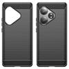 Чехол для Realme GT Neo6 5G/GT 6T 5G/GT 6 5G Текстура углеродного волокна ТПУ Матовый чехол для телефона