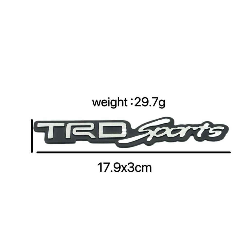 Toyota TRD Sports Aluminum Alloy Car Sticker - TRD Sportivo Brushed Finish