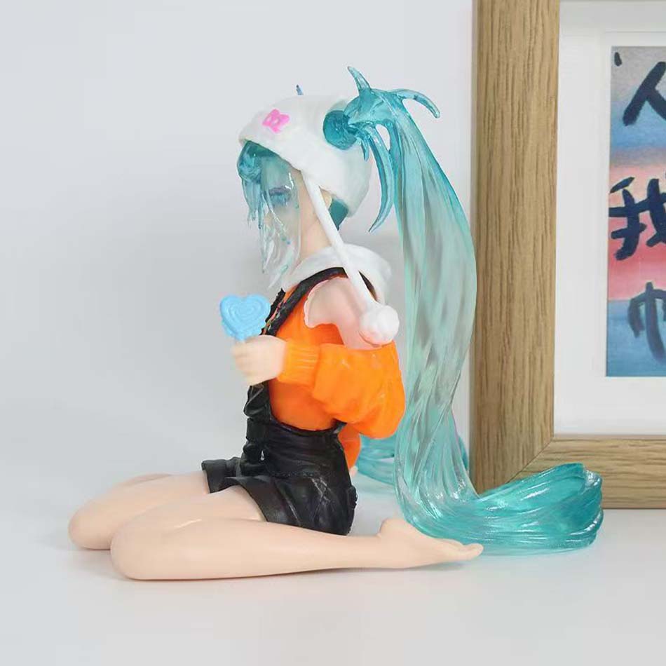 В наличии Колпачок-стоппер для лапши Hatsune Miku -Версия с леденцом- ПВХ 15 см Аниме Фигурки Действия Модель Коллекция Игрушка