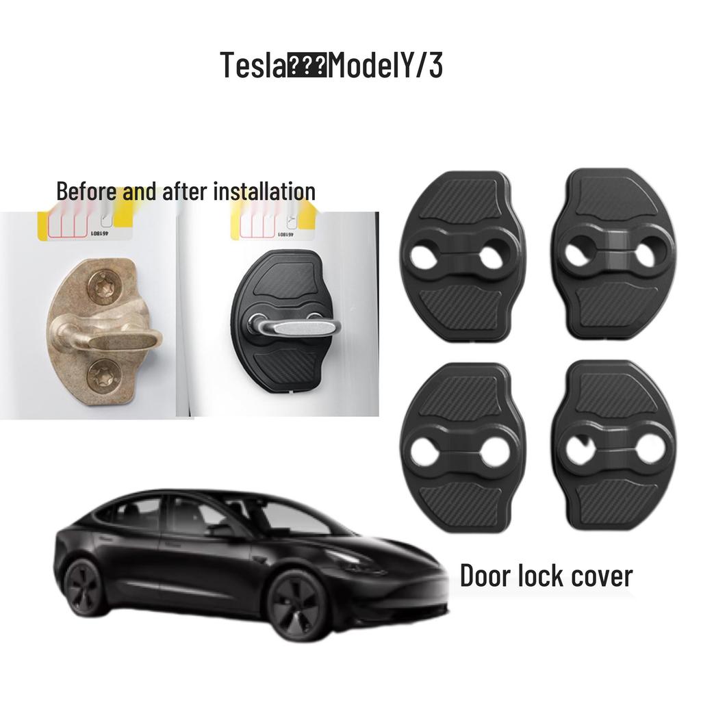 Защитная накладка на замок двери Tesla Model Y/3
