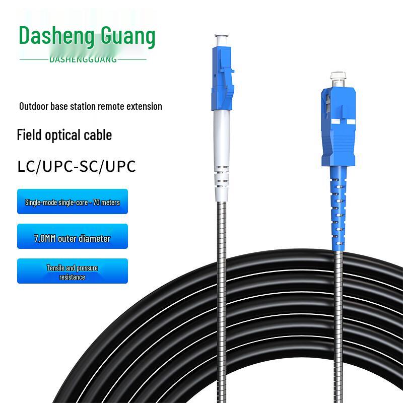 Dasheng Optic Telecom-Grade Armored Single-Mode Fiber Optic Patch Cable
