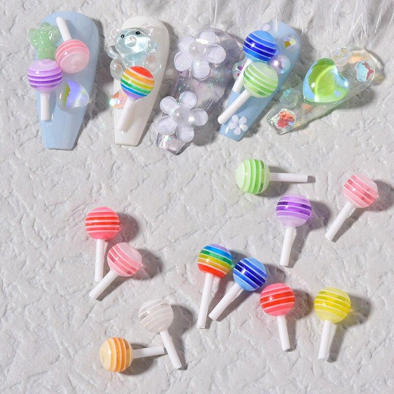 5шт леденец форма ногтей украшения ногтей дизайн ювелирных изделий аксессуары маникюрный инструмент