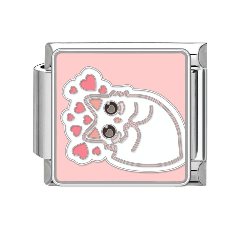 Мультяшные Милые Кошки Собаки Лапа Сердце Ночь Луна Цветы Итальянские Шармы-Звенья Подходят для Браслета из Нержавеющей Стали 9 мм Женщины DIY Изготовление Подарки