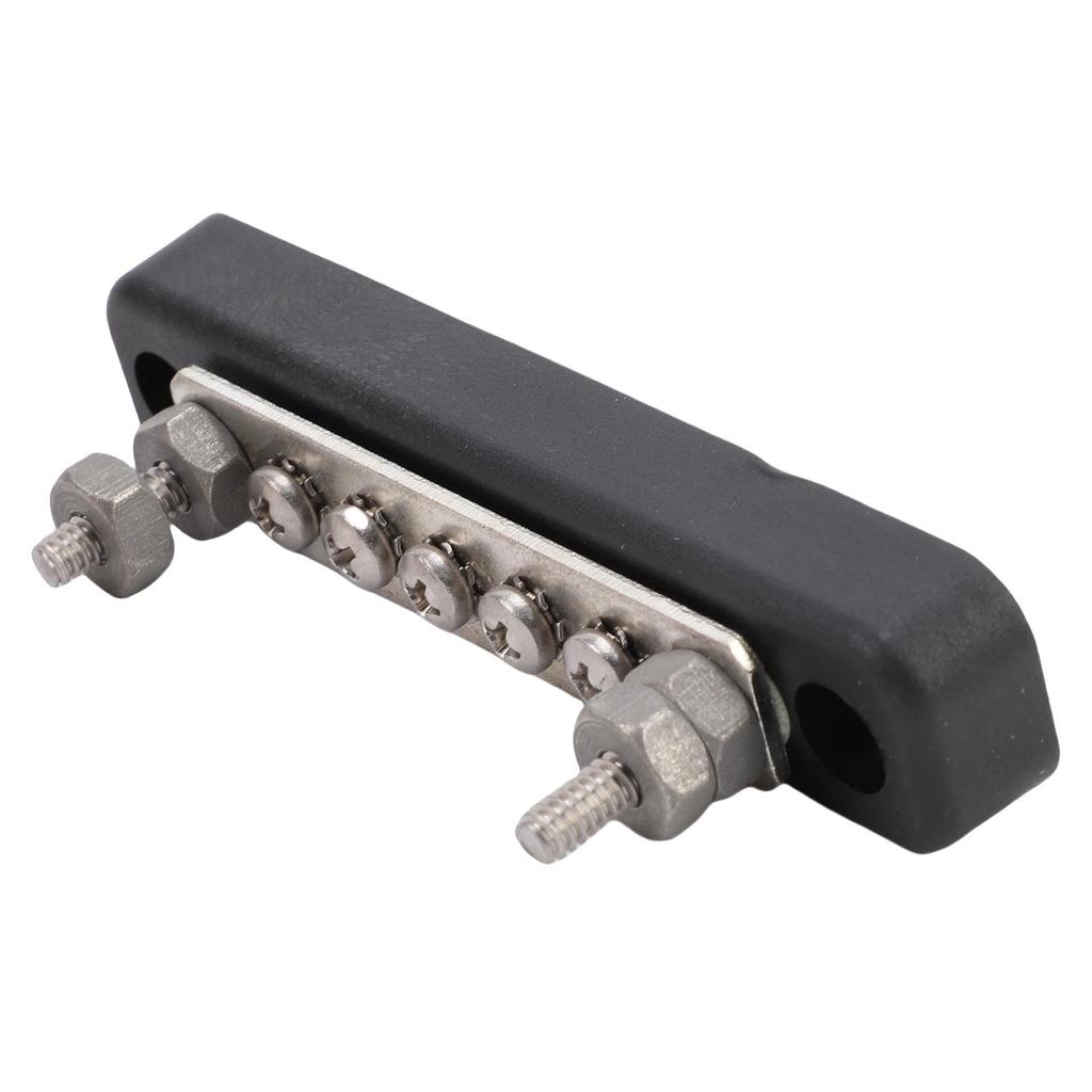 Блок распределения питания Морская шина 5 выводов 12В 24В 100А 2 шпильки 5мм 5 винтов 4мм для автомобиля, лодки, дома на колесах