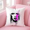 Singer Unique LLady GGaga Cushion Cover Pillow Case Soft Skin Friendly Fabric Comfort  Concealed Zipper