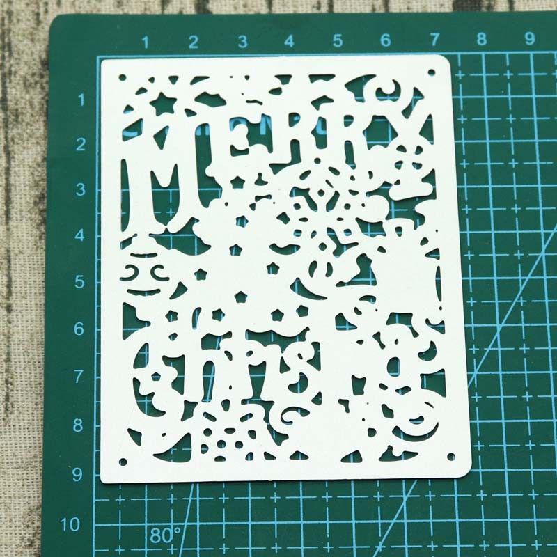 Christmas Card Metal Cutting Dies Stencil Scrapbook Embossing Paper Craft Die