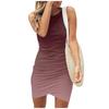Fashion Women's Summer Round Neck Casual Fashion Printed Pullover Sleeveless Dress