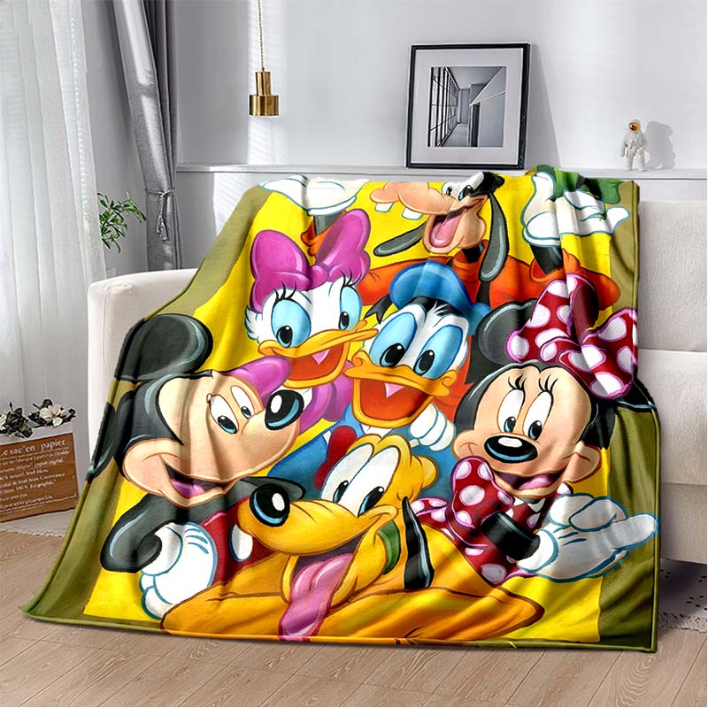 Mickey Mouse and Donald Duck Print Queen Size Blanket,Super Soft Bed Blanket,Lightweight Fuzzy Cozy for All Seasons,Holiday Gift