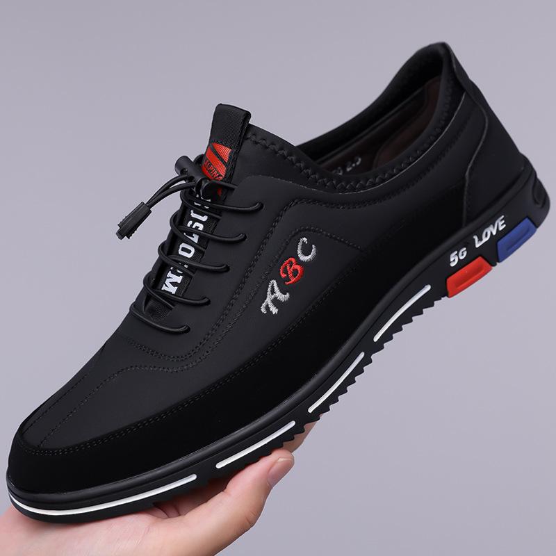 Fashion Men Casual Leather Shoes Fashion Loafers Comfortable Business Male Shoes Spring Autumn Light Plus Size Footwear New Man Sneakers