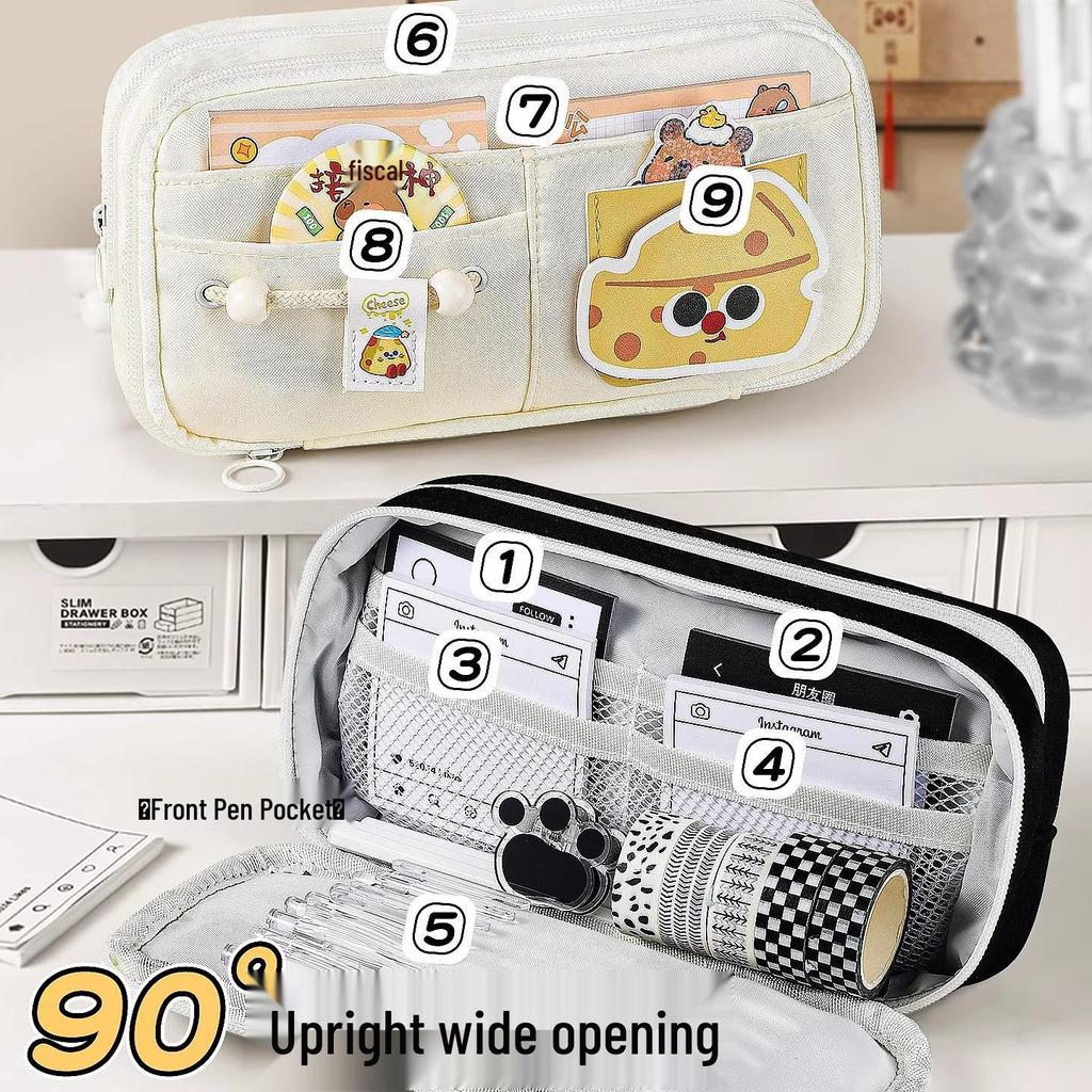 2026 New Cute Dog Magic Pastel Pencil Case - Large Capacity, Aesthetic & Charming for Students