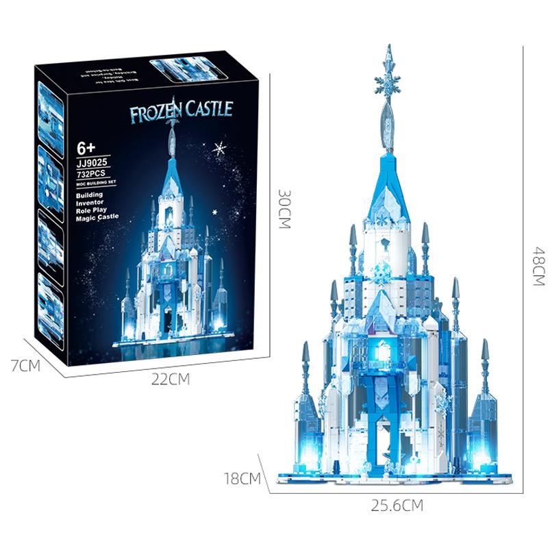 732PCS Magic Castle Building Set Creative Snow Theme DIY Educational Toys Holiday Birthday Gift for Kids Ages 6-12