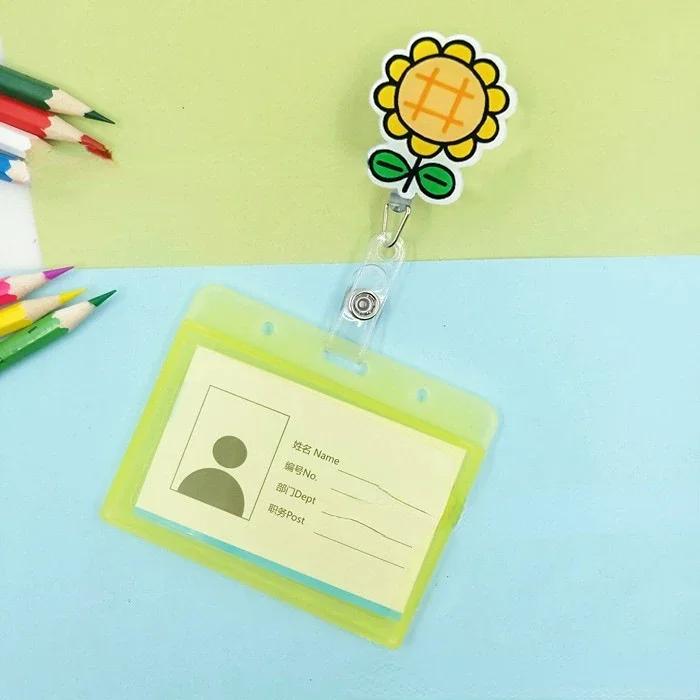 Прозрачный пластиковый чехол для ID-карты врача, медсестры, значка, держатель для значка с вытяжным шнуром, чехол, защитный чехол