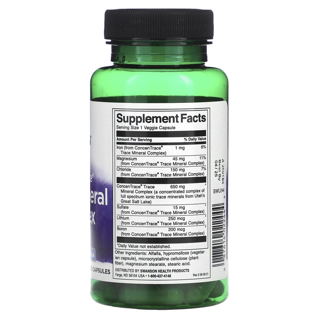 Concentrace Trace Mineral Complex, 60 Veggie Caps