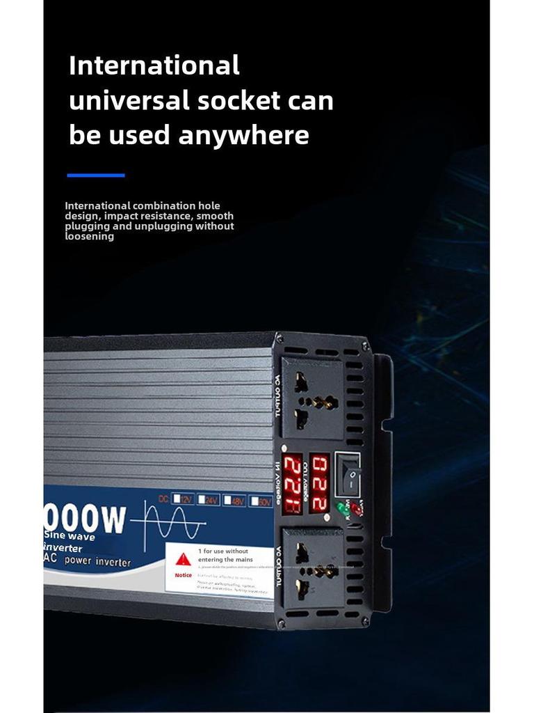 Changji 4000W Pure Sine Wave Inverter: 12V-72V To 220V for Car, Truck, Solar - 5000W